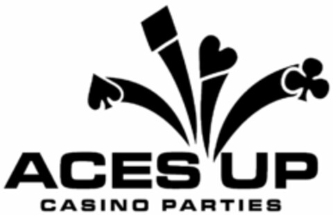 ACES UP CASINO PARTIES Logo (USPTO, 08.06.2010)