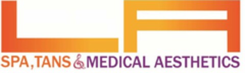 LA SPA, TANS & MEDICAL AESTHETICS Logo (USPTO, 04/24/2012)