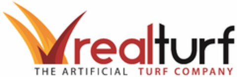 REALTURF THE ARTIFICIAL TURF COMPANY Logo (USPTO, 05.12.2014)