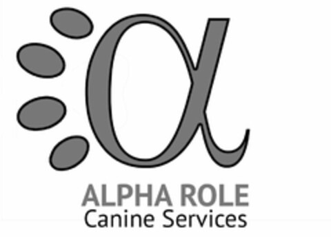 A ALPHA ROLE CANINE SERVICES Logo (USPTO, 21.08.2015)