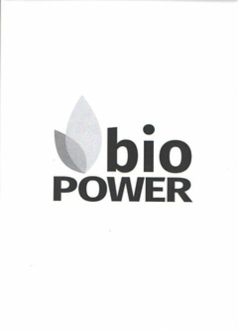 BIO POWER Logo (USPTO, 09/09/2015)