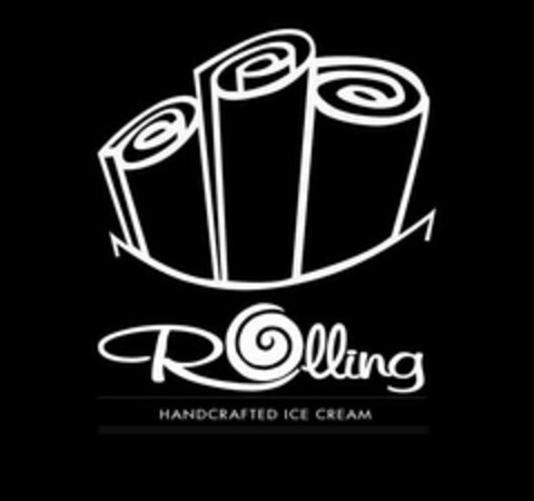 ROLLING HANDCRAFTED ICE CREAM Logo (USPTO, 05/11/2016)