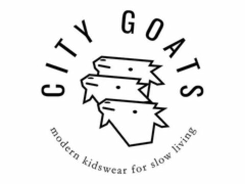 CITY GOATS MODERN KIDSWEAR FOR SLOW LIVING Logo (USPTO, 23.08.2017)