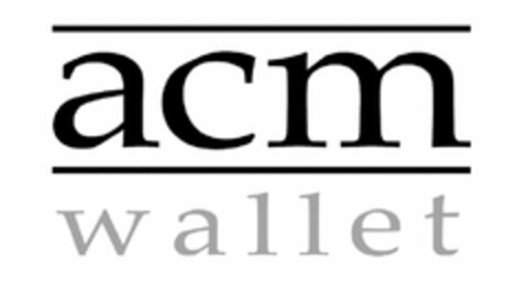 ACM WALLET Logo (USPTO, 25.04.2018)