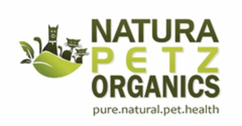 NATURA PETZ ORGANICS PURE. NATURAL. PET. HEALTH Logo (USPTO, 19.05.2019)