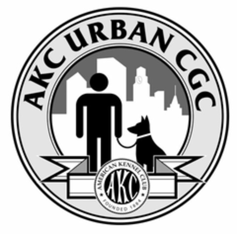 AKC URBAN CGC AMERICAN KENNEL CLUB AKC FOUNDED 1884 Logo (USPTO, 06/25/2019)