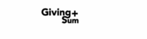 GIVING + SUM Logo (USPTO, 26.08.2010)