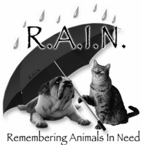 R.A.I.N. REMEMBERING ANIMALS IN NEED Logo (USPTO, 30.08.2011)