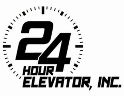 24 HOUR ELEVATOR, INC. Logo (USPTO, 09/15/2011)