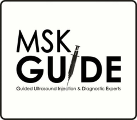 MSK GUIDE GUIDED ULTRASOUND INJECTION &DIAGNOSTIC EXPERTS Logo (USPTO, 01/23/2017)