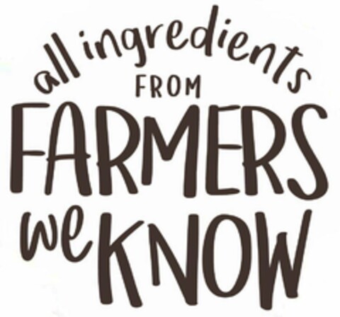 ALL INGREDIENTS FROM FARMERS WE KNOW Logo (USPTO, 04.08.2017)
