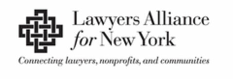 LAWYERS ALLIANCE FOR NEW YORK CONNECTING LAWYERS, NONPROFITS, AND COMMUNITIES Logo (USPTO, 05.07.2018)