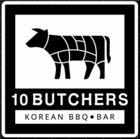 10 BUTCHERS KOREAN BBQ BAR Logo (USPTO, 28.08.2020)