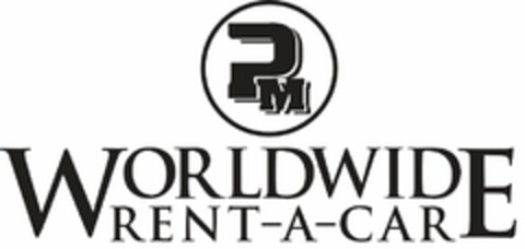 PM WORLDWIDE RENT-A-CAR Logo (USPTO, 15.05.2009)