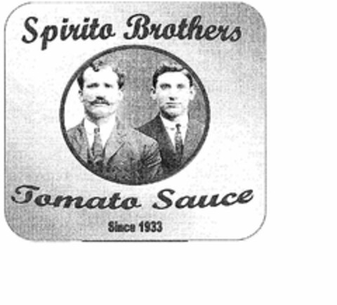 SPIRITO BROTHERS TOMATO SAUCE SINCE 1933 Logo (USPTO, 09/25/2009)