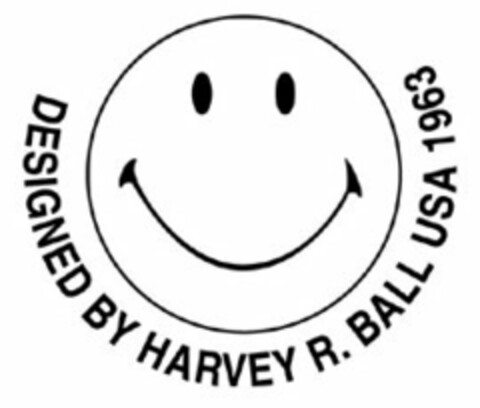 DESIGNED BY HARVEY R. BALL USA 1963 Logo (USPTO, 10/26/2009)