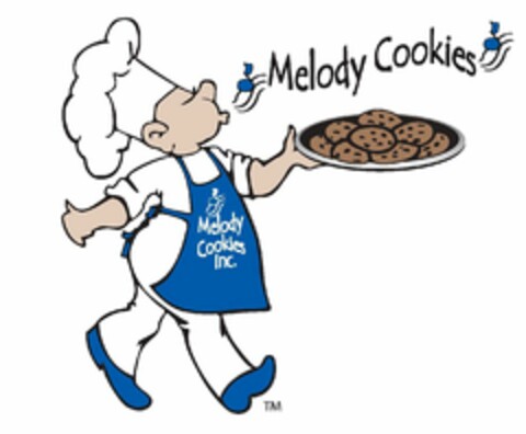 MELODY COOKIES INC. MELODY COOKIES Logo (USPTO, 01/25/2010)