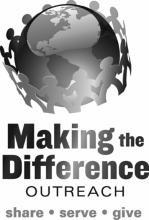 MAKING THE DIFFERENCE OUTREACH SHARE · SERVE · GIVE Logo (USPTO, 02.04.2012)