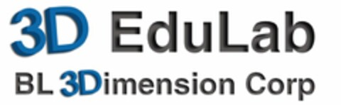 3D EDULAB BL 3DIMENSION CORP Logo (USPTO, 01.05.2013)
