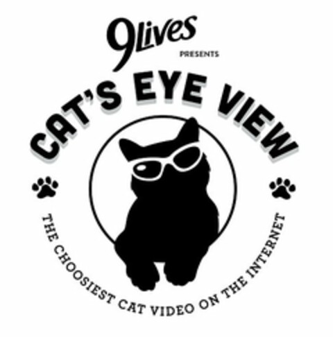 9LIVES PRESENTS CAT'S EYE VIEW THE CHOOSIEST CAT VIDEO ON THE INTERNET Logo (USPTO, 12.09.2014)