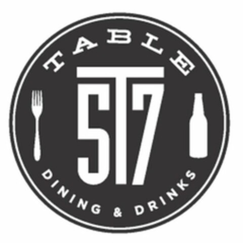 TABLE 5T7 DINING & DRINKS Logo (USPTO, 22.01.2015)