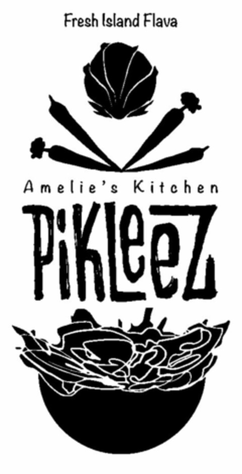 FRESH ISLAND FLAVA AMELIE'S KITCHEN PIKLEEZ Logo (USPTO, 01.05.2015)