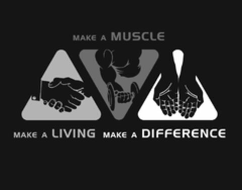 MAKE A MUSCLE MAKE A LIVING MAKE A DIFFERENCE Logo (USPTO, 27.10.2015)