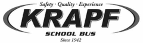 KRAPF SCHOOL BUS SAFETY QUALITY EXPERIENCE SINCE 1942 Logo (USPTO, 20.04.2016)