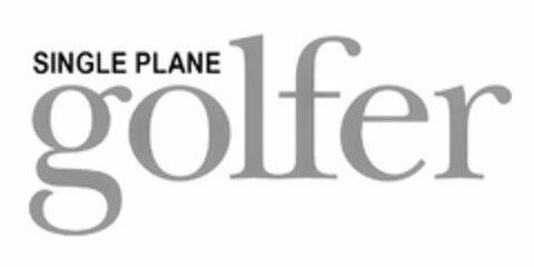 SINGLE PLANE GOLFER Logo (USPTO, 28.06.2016)