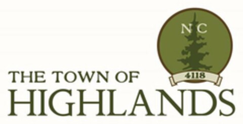 THE TOWN OF HIGHLANDS NC 4118 Logo (USPTO, 12/20/2016)