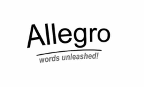 ALLEGRO WORDS UNLEASHED! Logo (USPTO, 02/12/2018)