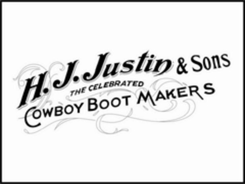 H.J. JUSTIN & SONS THE CELEBRATED COWBOY BOOT MAKERS Logo (USPTO, 05/23/2019)