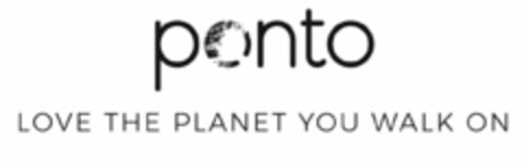 PONTO LOVE THE PLANET YOU WALK ON Logo (USPTO, 21.08.2019)