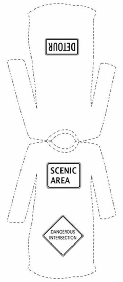 SCENIC AREA DANGEROUS INTERSECTION DETOUR Logo (USPTO, 26.01.2009)