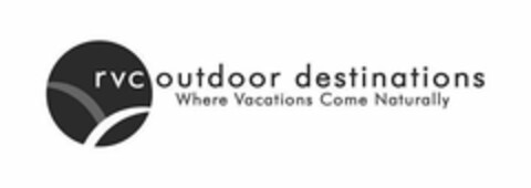 RVC OUTDOOR DESTINATIONS WHERE VACATIONS COME NATURALLY Logo (USPTO, 09/28/2009)