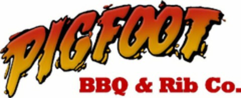 PIGFOOT BBQ & RIB CO. Logo (USPTO, 10/01/2009)