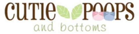 CUTIE POOPS AND BOTTOMS Logo (USPTO, 18.04.2011)