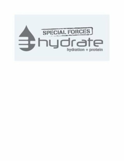 SPECIAL FORCES E-HYDRATE HYDRATION + PROTEIN Logo (USPTO, 27.08.2014)