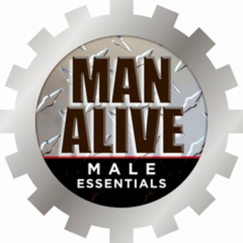 MAN ALIVE MALE ESSENTIALS Logo (USPTO, 06/16/2017)