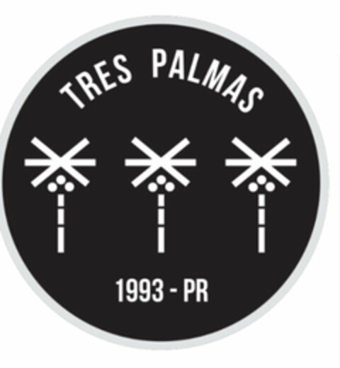 TRES PALMAS 1993- PR Logo (USPTO, 07/11/2017)