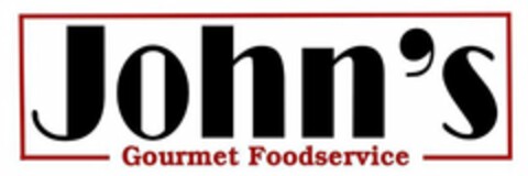 JOHN'S GOURMET FOODSERVICE Logo (USPTO, 08/27/2018)