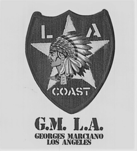 L A COAST G.M. L.A. GEORGES MARCIANO LOS ANGELES Logo (USPTO, 08.07.2019)