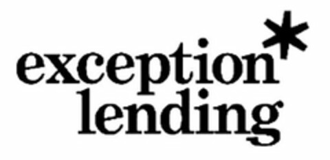 EXCEPTION* LENDING Logo (USPTO, 09.10.2019)