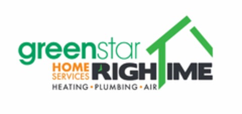 GREEN STAR HOME SERVICES RIGHTIME HEATING PLUMBING AIR Logo (USPTO, 02/18/2020)