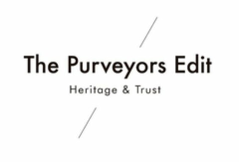 THE PURVEYORS EDIT HERITAGE & TRUST Logo (USPTO, 21.09.2020)