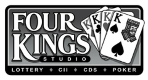FOUR KINGS STUDIO LOTTERY · CII · CDS · POKER Logo (USPTO, 03.02.2009)