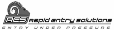 RES RAPID ENTRY SOLUTIONS ENTRY UNDER PRESSURE Logo (USPTO, 16.02.2010)