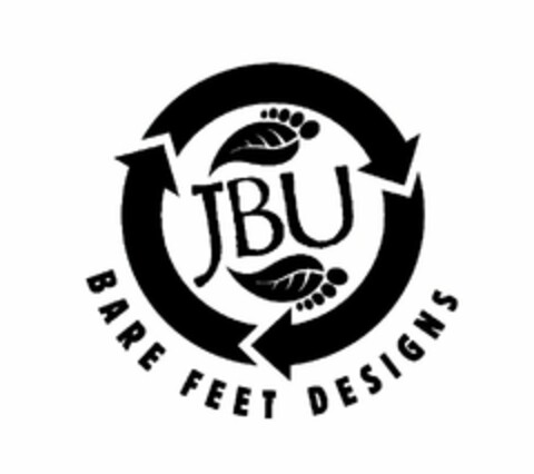 JBU BARE FEET DESIGNS Logo (USPTO, 13.05.2010)