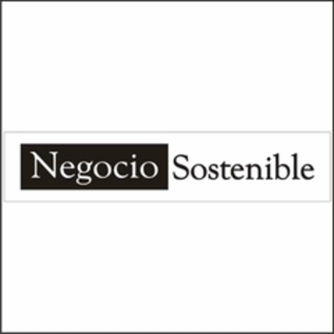 NEGOCIO SOSTENIBLE Logo (USPTO, 29.07.2010)