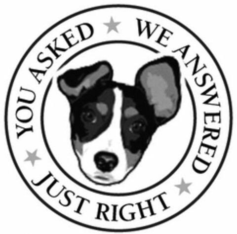 YOU ASKED WE ANSWERED JUST RIGHT Logo (USPTO, 17.11.2012)